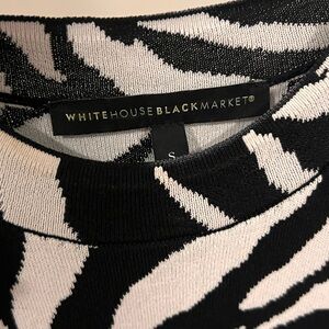 White House black market size small zebra print thick blouse